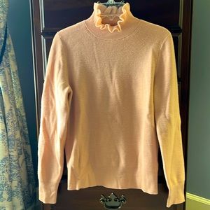 J crew light pink merino wool sweater